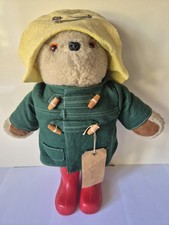 Paddington Bear from the 70's / 80's with red wellington boots.