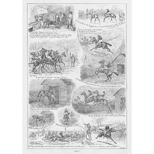 Horse racing the - in, fog
