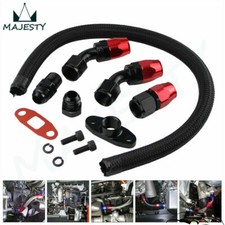 AN10 Turbo Steel Nylon Braided Oil Drain Return Line T3 T4 T04E T60 T61 T70