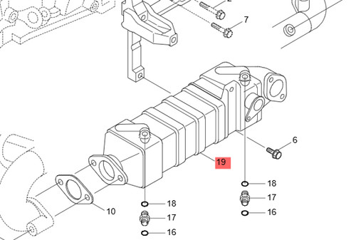 Egr cooler hyundai - -, excavator