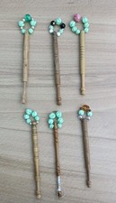 6 Vintage Mixed Wooden Lace