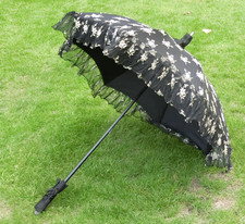 Victorian S Fox & Co. Paragon Sangster Parasol Umbrella - Silver Ferrule 1898