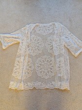  F&F White Beach Cover Up 3/4