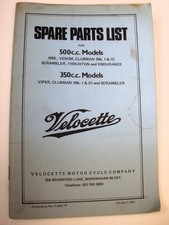 VELOCETTE SPARE PARTS LIST