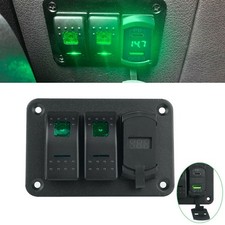 2 Gang 12V/24V Green LED Light