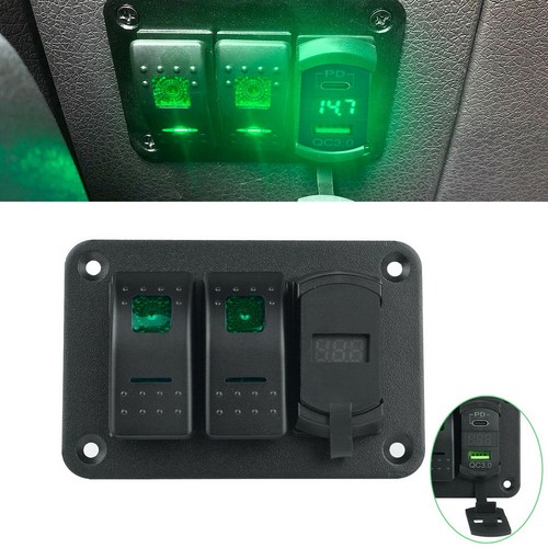 Gang 12v 24v green led - 2, 12v/24v