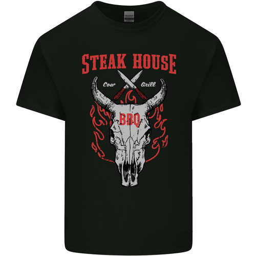 Steak house bbq cow skull - steak,