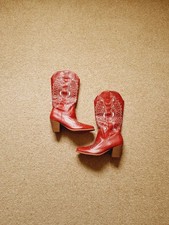 Women's Red Leather Cowboy