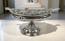Rare Solid Silver Religious Liturgical Incense Boat 18th Vatican Italy Church