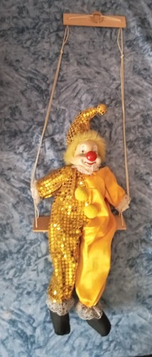 Rare vintage clown - puppet, on