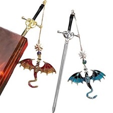 Sword Dragon Reading Book Clip Metal Pagination Mark School Office Supplies