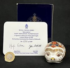 Royal Crown Derby 'Bramble Baby Hedgehog' Boxed Paperweight Ltd.Ed 1st Gold 1231
