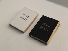 Wood Doll House 1:12 Holy Bibles x2 Miniature book