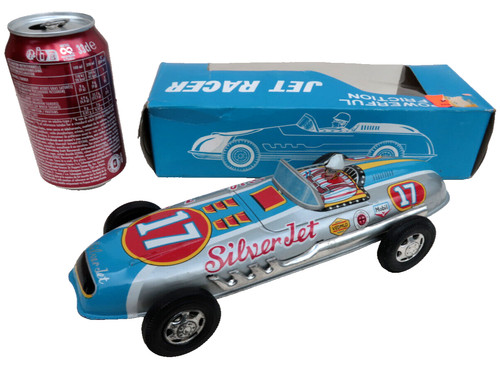 Silver jet racer car - jet, tole