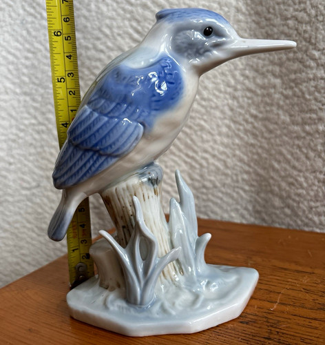 Blue white porcelain bird - porcelain,