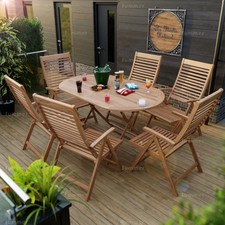 Teak 6 Seat Outdoor Dining Set