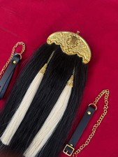 Gold Plated Black Horse Hair