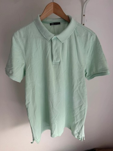 Zara mint green polo shirt - zara,