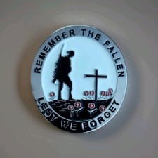 Red Poppie Flower Pin Veteran