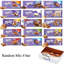 Milka Chocolate Bar Variety Random Mix Flavours Daim, Cow, Oreo, Bubbly Milk Etc