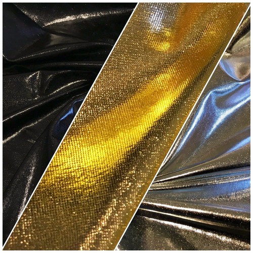 Metallic shiny stretchy foil - metallic,