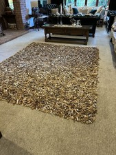 A Unique Large Statement Suede Shaggy Rug 2m x 2.5m