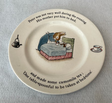Vintage 1970s Wedgwood Peter Rabbit Beatrix Potter 7” Plate Made In England