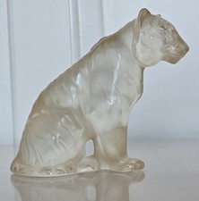 Lalique Crystal Sitting Tiger