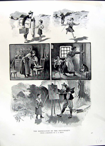 Original old antique print - original,