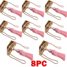 8Pcs Large Dark Pink Curtain