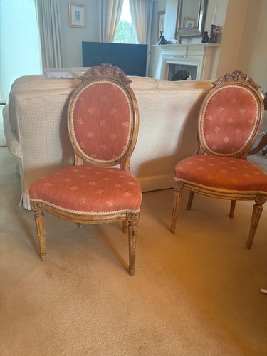 Pair louis xiv antique chairs - pair,