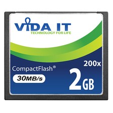 VIDA 2GB Compact Flash CF Memory Card Speed 200x 30MB/s For Digital SLR Camera