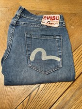 Evisu Women’s Jeans, 30W 33L. Used Good Condition. Mid Blue.