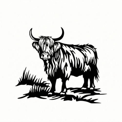 Highland cow wall - cow, decor