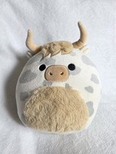 Squishmallows Borsa Spotted Highland Cow 7.5" Plush (#2058) NWT