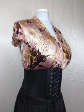 Shiny Creased Satin Secretary