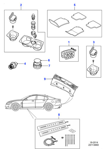 Jaguar genuine pedal kit - jaguar, 2