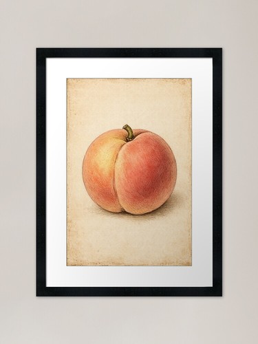 Vintage peach botanical - vintage,