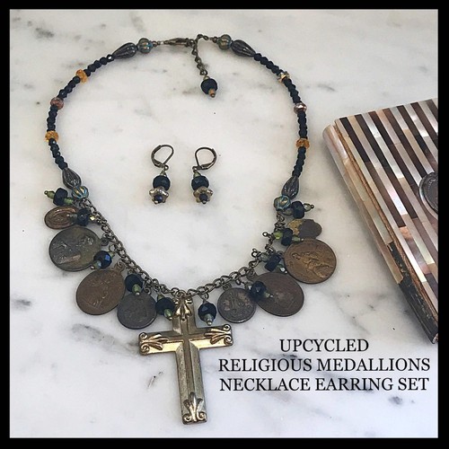 Vintage religious medallion - religious,