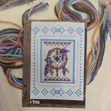 Design Works Crafts USA Cross Stitch Dreamcatcher Card Kit #731 6.25" x 4.5"