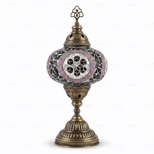 Purple turkish mosaic table - purple,