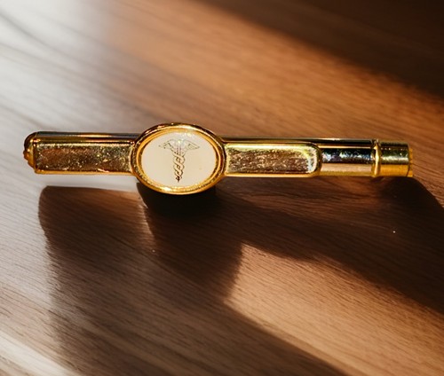 Vintage enamel and - gold, tone