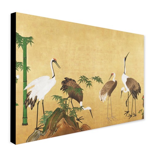 Japanese cranes with - japanese, bamboo