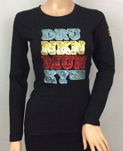 Ladies drunknmunky black - black, l/s