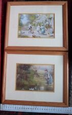 Rural Pleasures, By Myles Birket Foster, 2 x Vintage Framed Prints