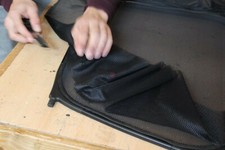 Wind Deflector Repair Kit Mesh Fabric+Manual fits a AUDI CABRIOLET 8G7 1991-2000