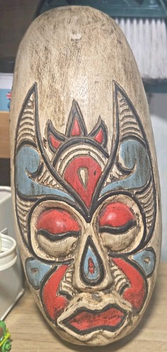 African tribal painted wood - tribal,