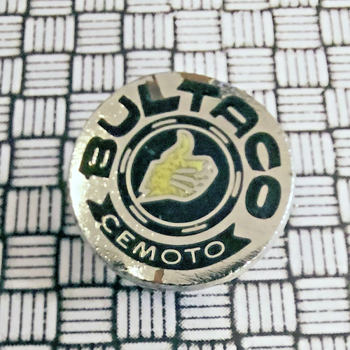 Vintage bultaco cemoto brooch - bultaco,