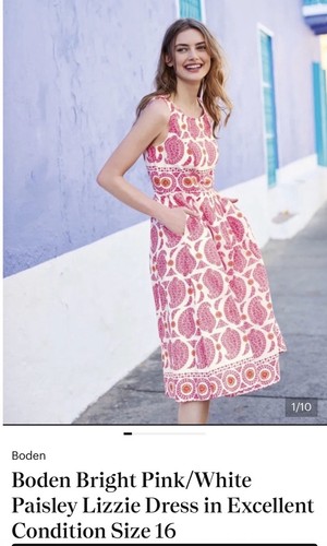 Boden lizzie pink white - &,