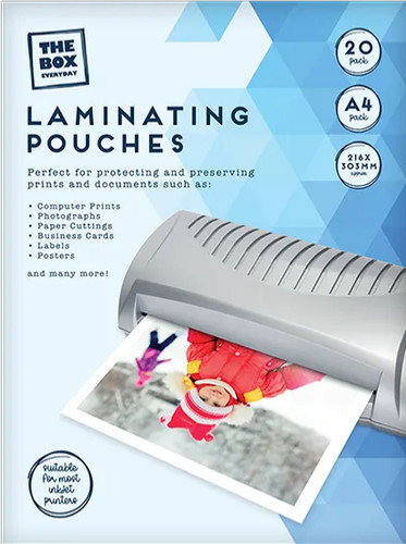 Laminating pouches 20pk - a4,